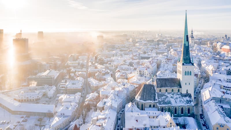 Das verschneite Tallin